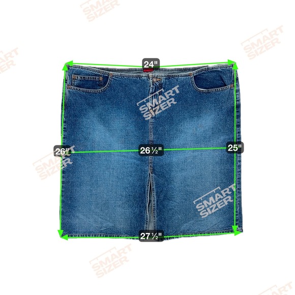 Mossimo Wms Medium Wash Denim Skirt Sz 24 Blue Jean Black Dress - Picture 2 of 8